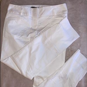 Cropped white dress pants